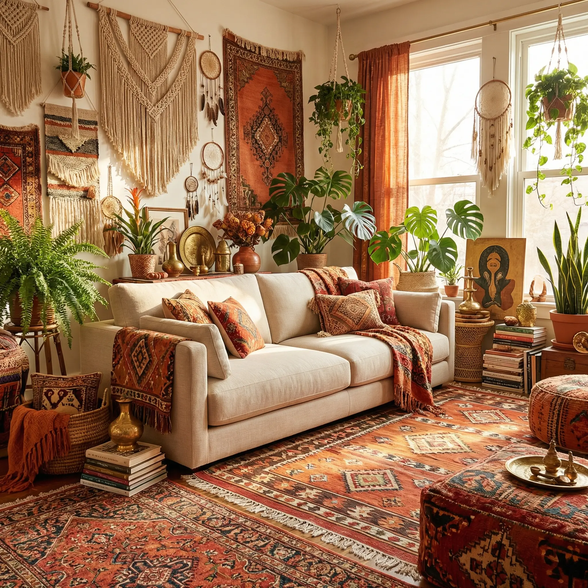 Bohemian style - warm cluttered