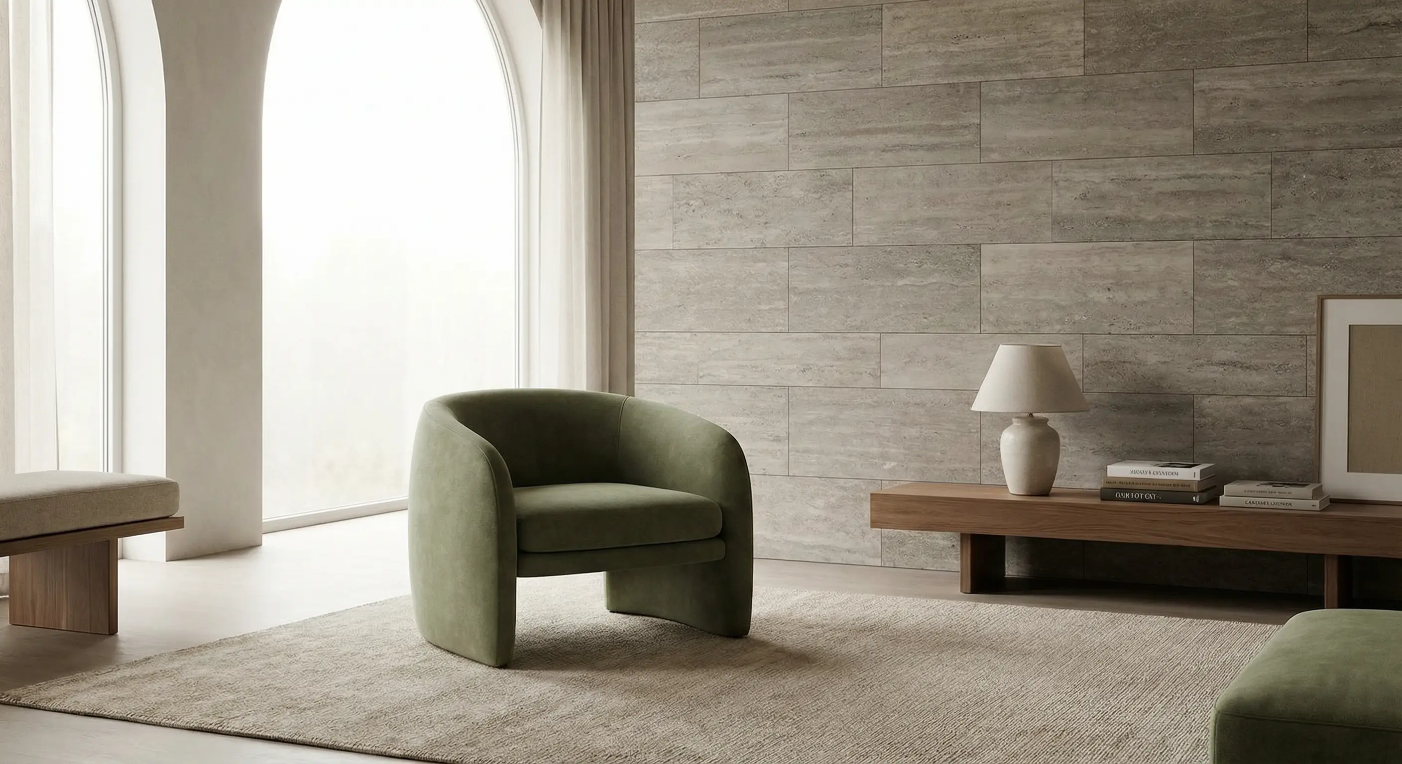 Styled room scene VizIQ generated from a single furniture product photo